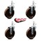 Service Caster 5'' High Temp Phenolic Wheel Swivel 7/16'' Grip Ring Stem Caster Set, 4PK SCC-GR20S514-PHRHT-716138-4 - alternate 4